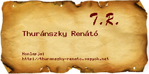 Thuránszky Renátó névjegykártya